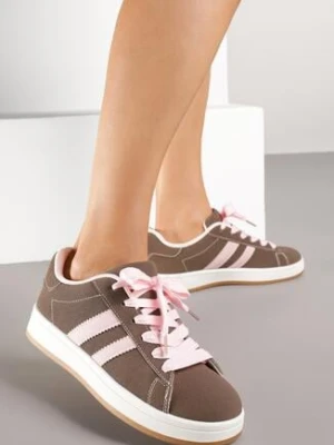 Brązowe Sneakersy z Dwoma Paskami Galtewi