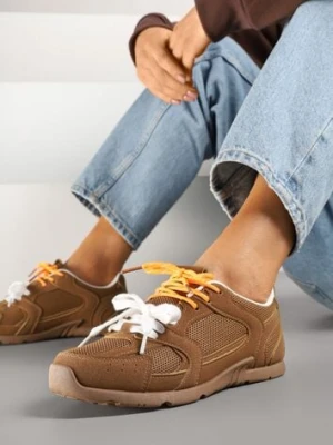 Brązowe Sneakersy z Podwójnymi Sznurówkami Terfitra super mode