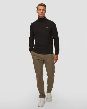 Brązowe spodnie cargo męskie Alberto John - Baby Corduroy