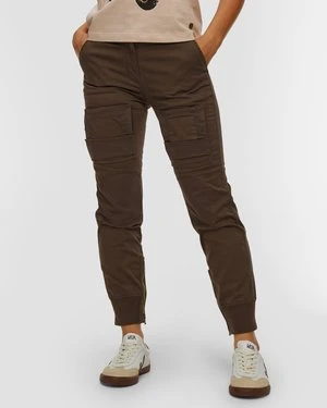 Brązowe Spodnie Damskie Aeronautica Militare