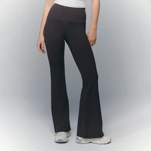 Brązowe spodnie dzwony ULTRAFLEX z wysokim stanem House