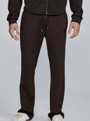 Brązowe spodnie męskie track pants SikSilk