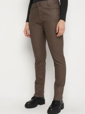 Brązowe Spodnie Skinny Gasi daysie
