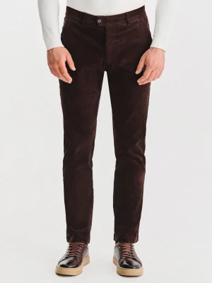 Brązowe spodnie sztruksowe Pako Lorente