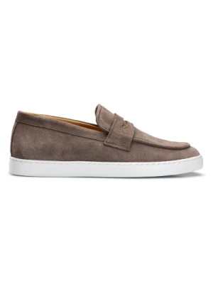 Brązowe Suede Penny Sneaker Fliteless