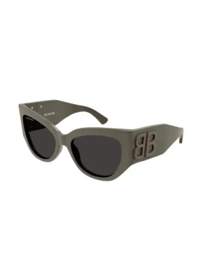 Brązowe Szare Okulary przeciwsłoneczne Bb0322S 004 Balenciaga