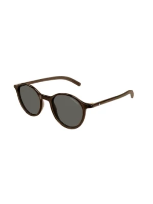 Brązowe Szare Okulary przeciwsłoneczne Mb0324S 002 Montblanc