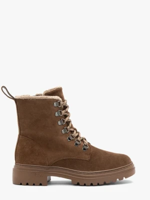 Brązowe sznurowane trzewiki Ryłko