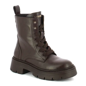 Brązowe trzewiki skórzane CARINII B10535-113-000-000-000