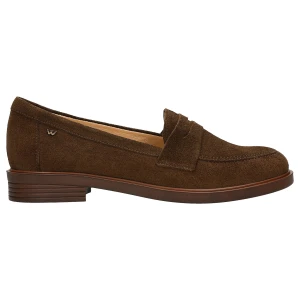 Brązowe mokasyny damskie z dwoiny welurowej 46222-62 Wojas