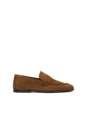 Brązowe zamszowe loafersy z Limitowej Kolekcji Kazar