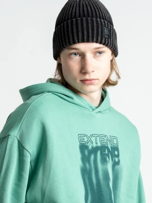 Brązowo-czarna czapka z naszywką z boku Reporter