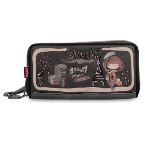 Brązowy Duży Portfel Damski Anekke Mademoiselle