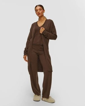 Brązowy Kardigan Wełniany Deha