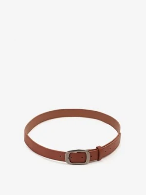 Brązowy Klasyczny Pasek z Klamrą o Geometrycznym Kształcie Revadelle jordan