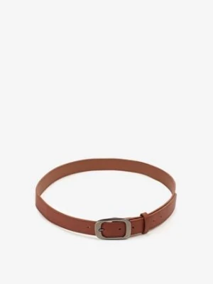 Brązowy Klasyczny Pasek z Prostokątną Klamrą Revemea jordan