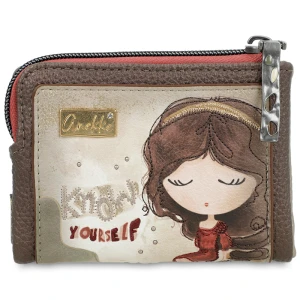 Brązowy Kompaktowy Damski Portfel Anekke Z Laleczką