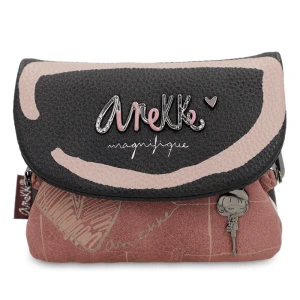 Brązowy Mały Damski Portfel Z Klapką Anekke