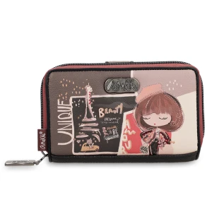 Brązowy Modny Damski Portfel Anekke Mademoiselle