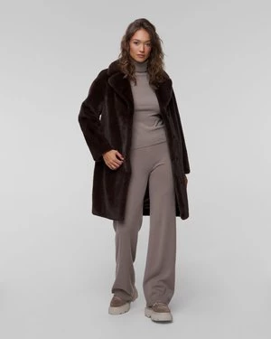 Zdjęcie produktu Brązowy Płaszcz Futrzany Damski Stand Studio Camille Cocoon Coat