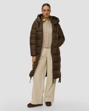 Brązowy Płaszcz Puchowy Damski Parajumpers Panda