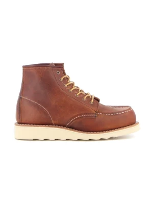 Brązowy Skórzany But z Traction Tred Podeszwą Red Wing Shoes