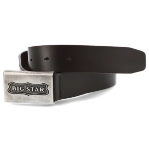 Brązowy Skórzany Męski Pasek Big Star