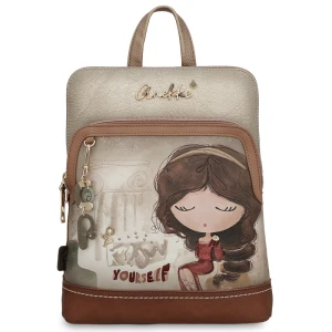 Brązowy Stylowy Damski Plecak Anekke