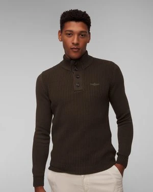 Brązowy sweter męski Aeronautica Militare