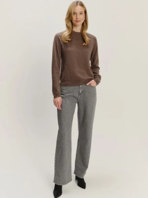 Brązowy sweter z wełną Greenpoint