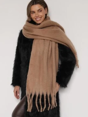 Brązowy Szalik z Frędzlami Owedarria