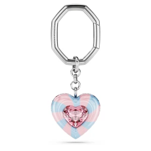 Brelok do kluczy, Szlif w kształcie serca, Serce, Różnokolorowy, Powłoka z rodu Swarovski