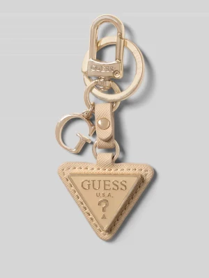 Brelok do kluczy z detalem z logo model 'Gilda' Guess Beżowy