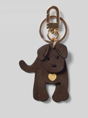 Brelok do kluczy z fakturowanym wzorem model 'My Dog' Seidenfelt Ciemnobrązowy