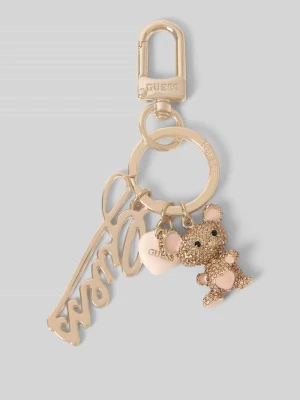 Brelok do kluczy z obszyciem ozdobnymi kamieniami Guess