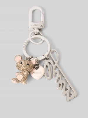 Brelok do kluczy z obszyciem ozdobnymi kamieniami Guess