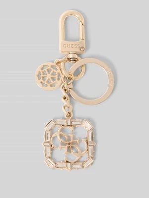 Brelok do kluczy z obszyciem ozdobnymi kamieniami model ‘Bling’ Guess