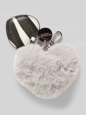 Brelok do kluczy z obszyciem ze sztucznego futra model ‘Double Heart Charm’ Seidenfelt