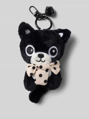 Brelok do kluczy z ozdobną kokardą model 'My Fluffy Cat' Seidenfelt Czarny