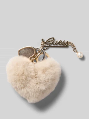 Brelok do kluczy z pomponem model 'ALLEGRA' Guess Écru