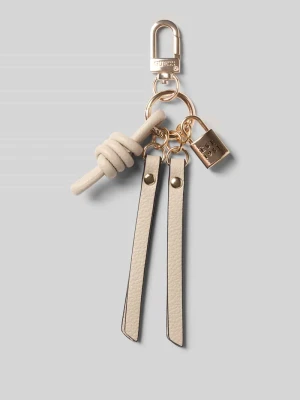 Brelok do kluczy z wytłoczonym logo model 'Melody' Guess Kamienny