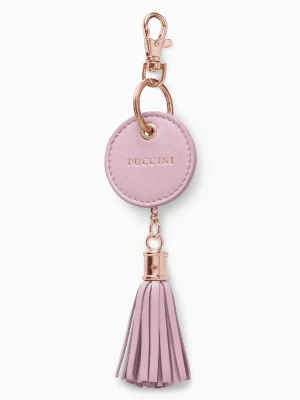 Brelok do kluczy ze skóry naturalnej różowy Puccini