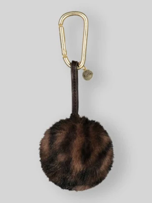 Brelok do kluczy ze sztucznego futra model 'Bag Charm Pom' Barts Jasnobrązowy