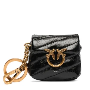 Brelok PINKO Airpods Love Puff Microfiber Shiny Calf AI 25-26 PCPL 105869 A370 Czarny