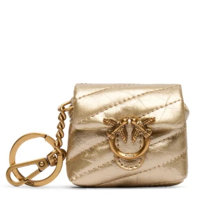 Brelok PINKO Airpods Love Puff Microfiber Shiny Calf AI 25-26 PCPL 105869 A370 Złoty