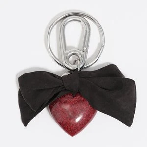 Brelok serce i kokarda czarny BIMBA Y LOLA