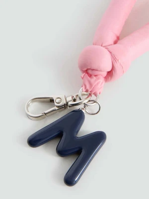 Brelok z inicjałami pastelowy róż - Teen - Rozmiar uniwersalny - MANGO TEEN