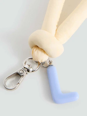 Brelok z inicjałami pastelowy żółty - Teen - Rozmiar uniwersalny - MANGO TEEN