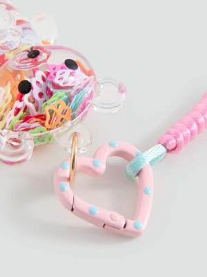 Brelok z misiem różowy - Dzieci - Rozmiar uniwersalny - MANGO KIDS