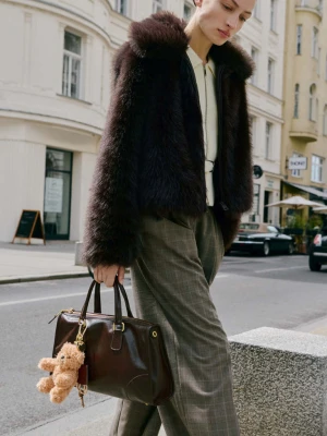 Brelok z misiem średni brązowy - Kobieta - Rozmiar uniwersalny - MANGO